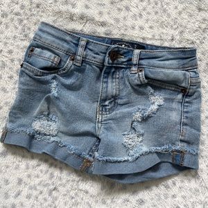 Lucky Brand Girls Adjustable Waist Size 7 Distressed Shorts